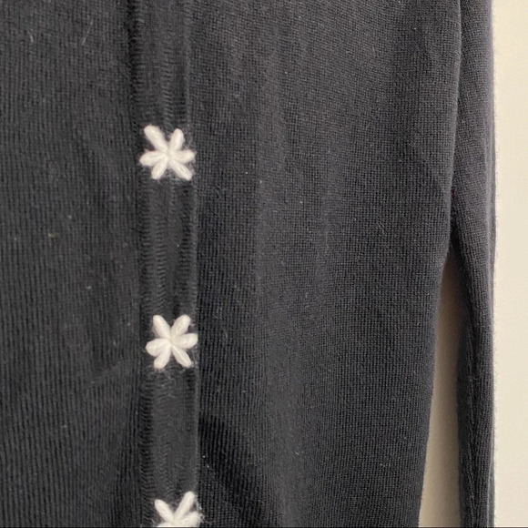 VTG Rosanna Cardigan Sweater Merino Wool Black PS - Picture 3 of 6